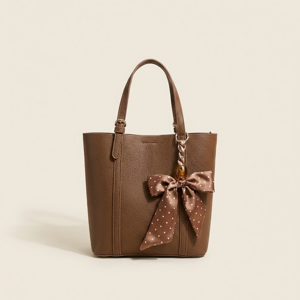 Women's Soft PU Bucket Bag with Zipper Closure